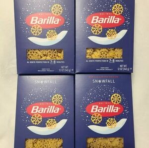 Barilla Snowfall Pasta Limited Edition Lot Of 4 12 oz Boxes